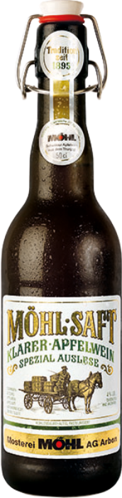 Möhl Saft
klarer Apfelwein Bügel