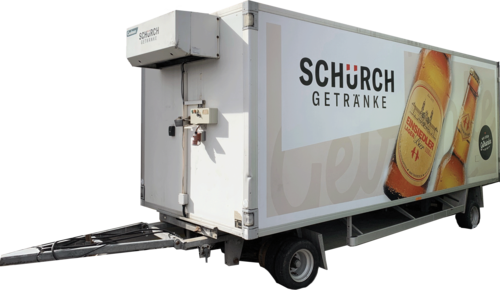 Kühlwagen 7000 380V 
- Kühlung: ° Celsius ________
- 1 Kabel 380 V
- 4 Zurrgurten SR 320-345/4m
--> Code Schlüsselbox: 2707