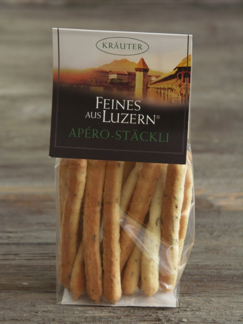 Apéro Stäckli "Kräuter" 100g 
Feines aus Luzern * 