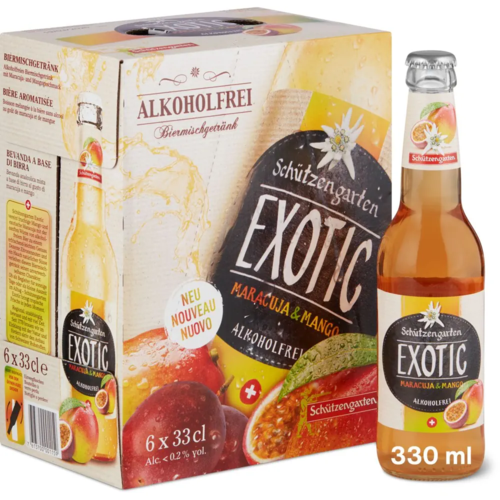 Schützengarten Exotic Maracuja &
Mango alkoholfrei *