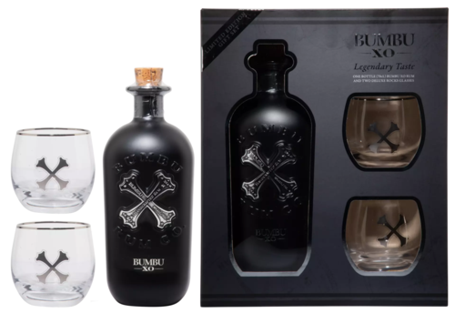 Bumbu Rum XO Geschenkset mit 2 Gläsern